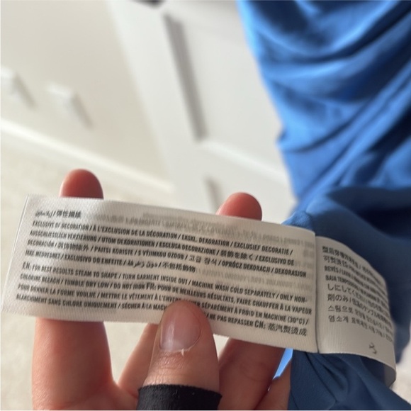 Abercrombie & Fitch Size XS Blue Cowl Neck Draped Mini Dress New With Tags. - Picture 11 of 15